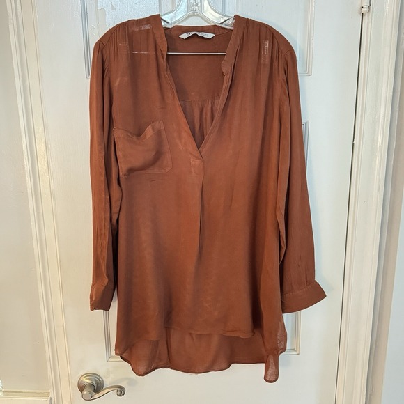 Zara Tops - Zara Brown Blouse